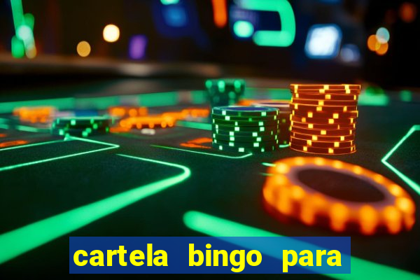 cartela bingo para cha de cozinha imprimir gratis